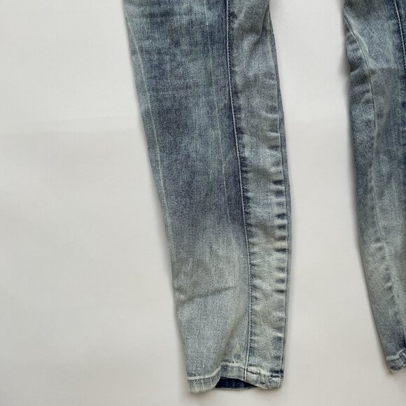 Guess Women’s Moto Zip Skinny Jeans In Light Wash Size 27 - Picture 10 of 13